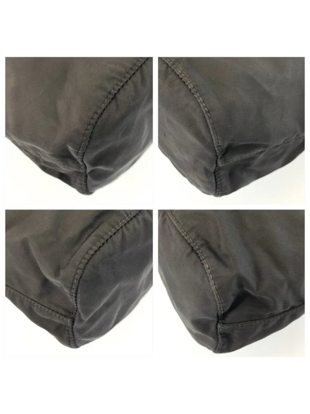 Prada Tessuto Black Silver Nylon Drawstring Pouch